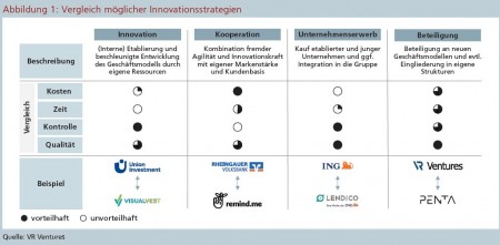 Abbildung 1: Vergleich möglicher Innovationsstrategien Quelle: VR Ventures